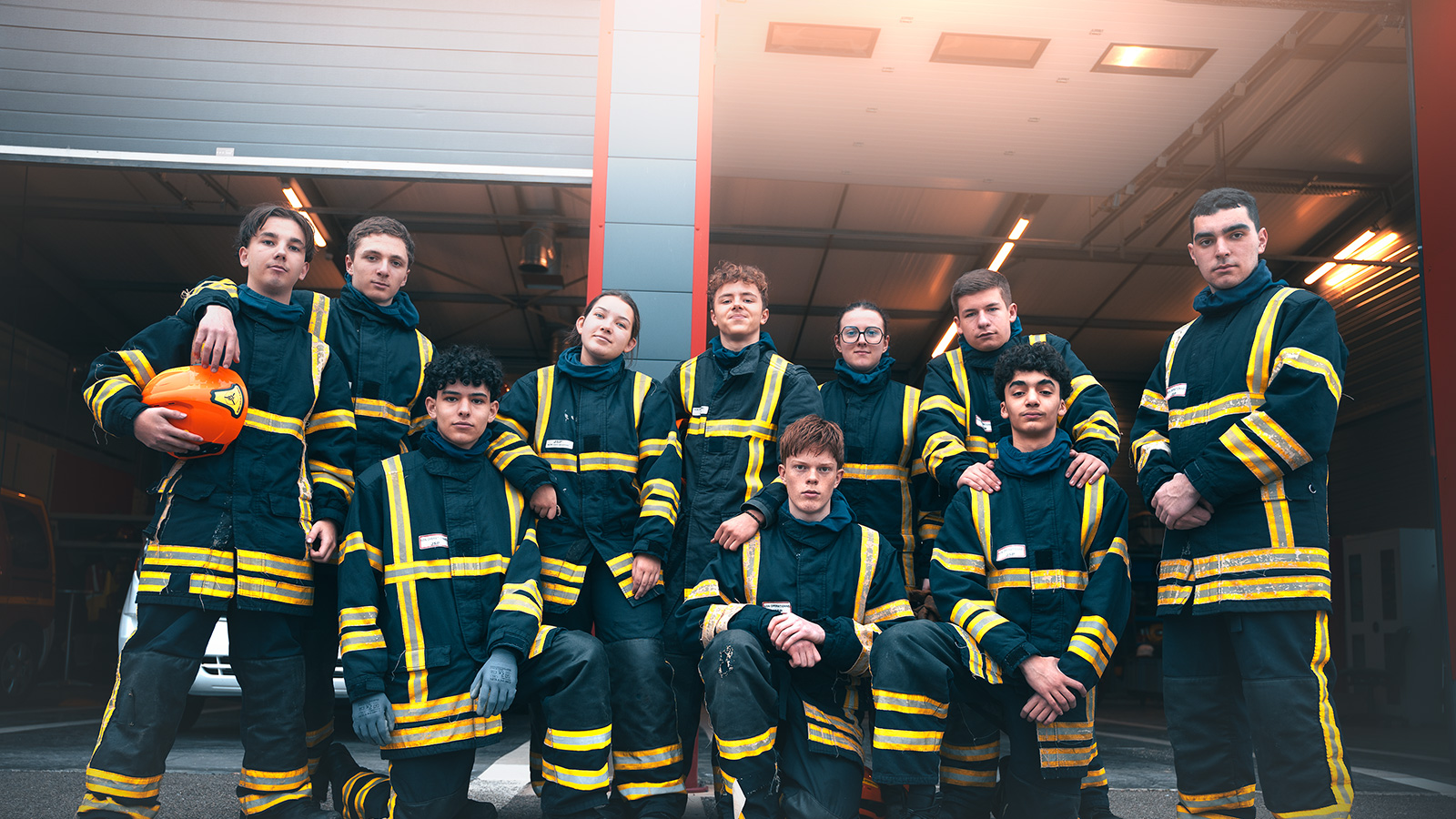 Jeunes sapeurs-pompiers à la caserne du Val d'Ozon